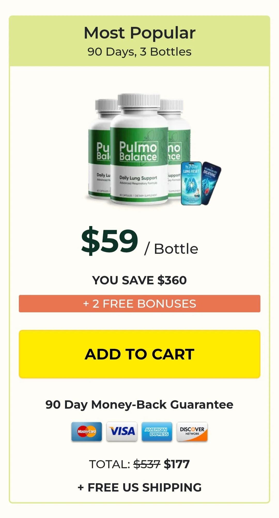 Pulmo Balance™ 3 bottles pricing